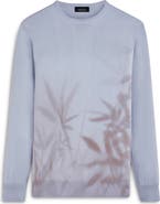 Bugatchi Leaf Print Cotton Sweater