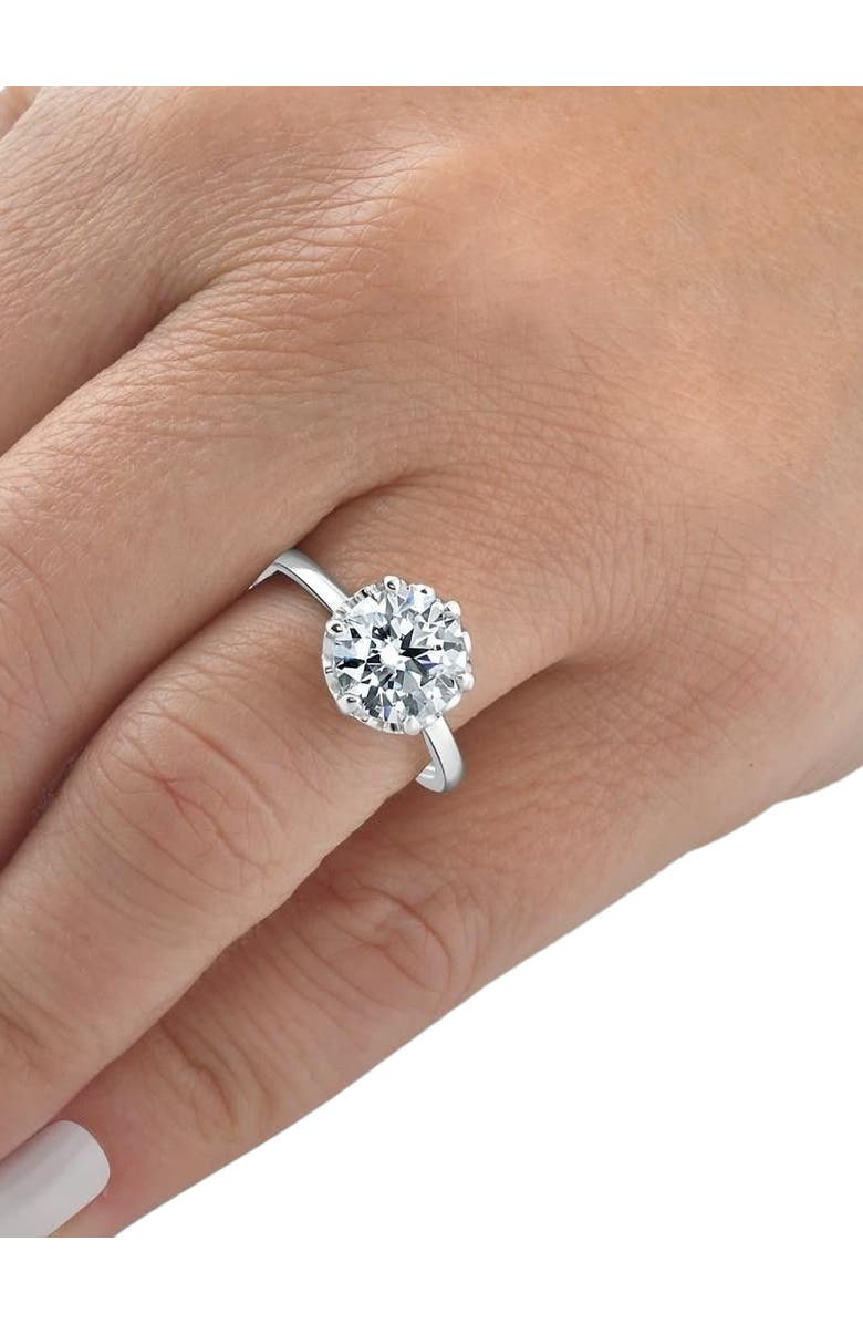 Bliss Diamond 3Ct Round Cut Certified Lab Grown Diamond Engagement Ring or Gold, Alternate, color, 