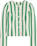 Boden Salisbury Stripe Puff Sleeve Linen & Cotton Jacket