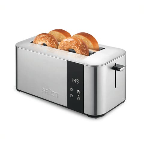 Stainless Steel Countdown Long Slot Toaster