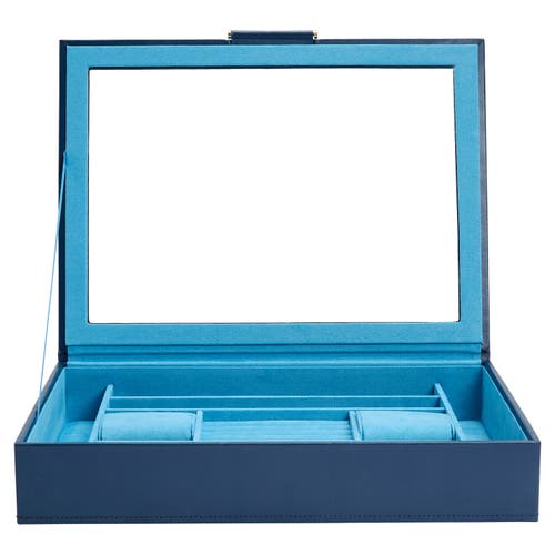 Wolf Sophia Jewelry Box With Window In Indigo