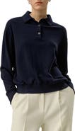Lilysilk Baby Cashmere Long-Sleeve Polo Shirt