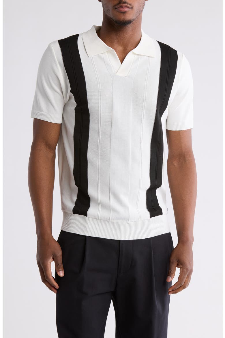 Johnny Collar Sweater Knit Polo, Main, color, CREAM