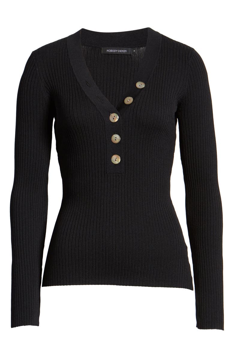 Nobody Denim Nolita Ribbed Long Sleeve Top, Alternate, color, 