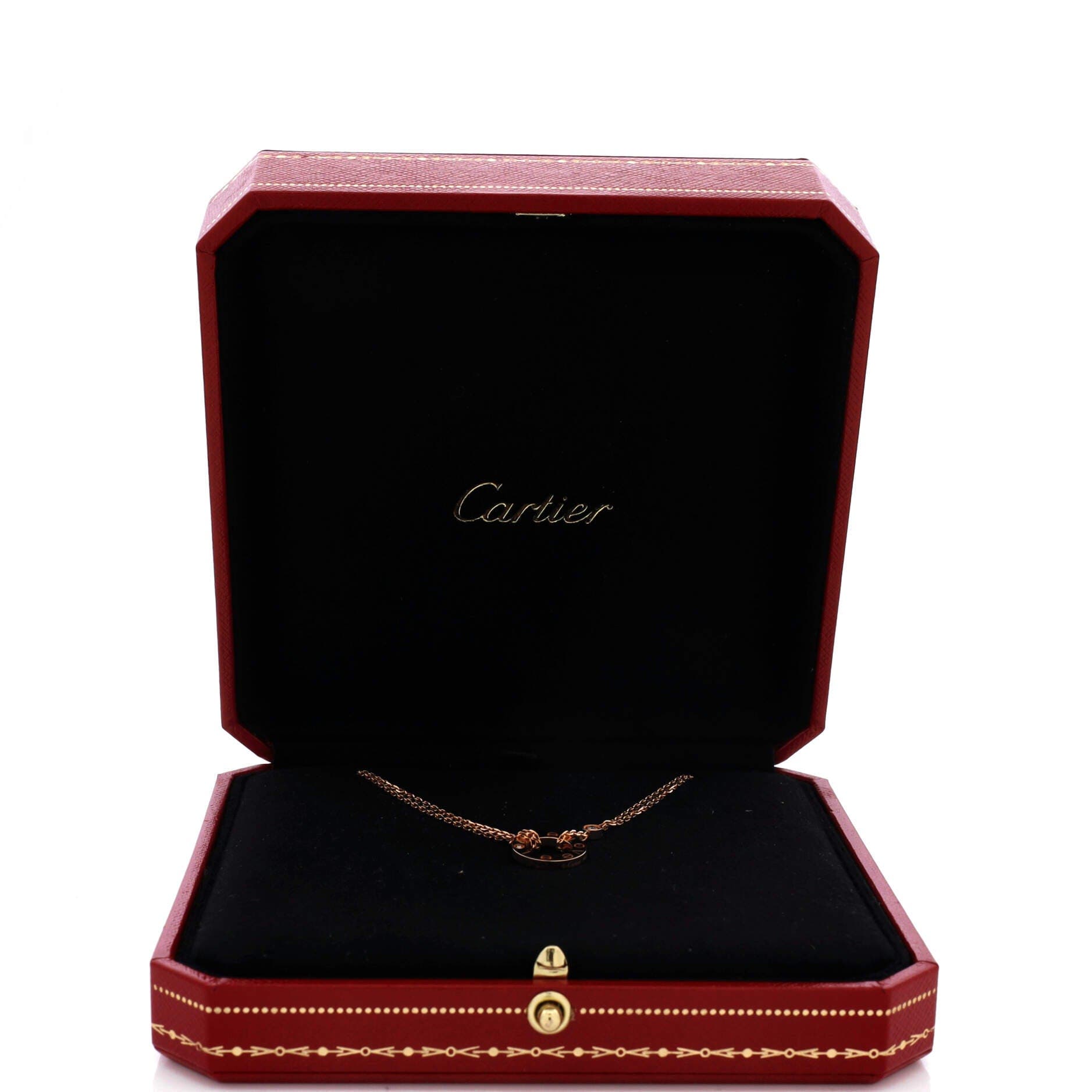 2 Diamonds Love Pendant Necklace 18K Rose Gold and Diamonds, Alternate, color, Metallic Gold