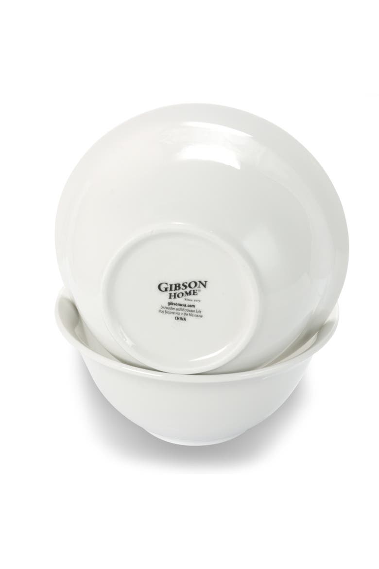 2 Piece 7.5 Inch Ceramic All-Purpose Round Bowl Set, Alternate, color, White