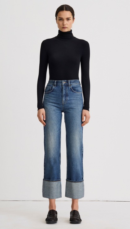 Hawk High Rise Cuffed Jean