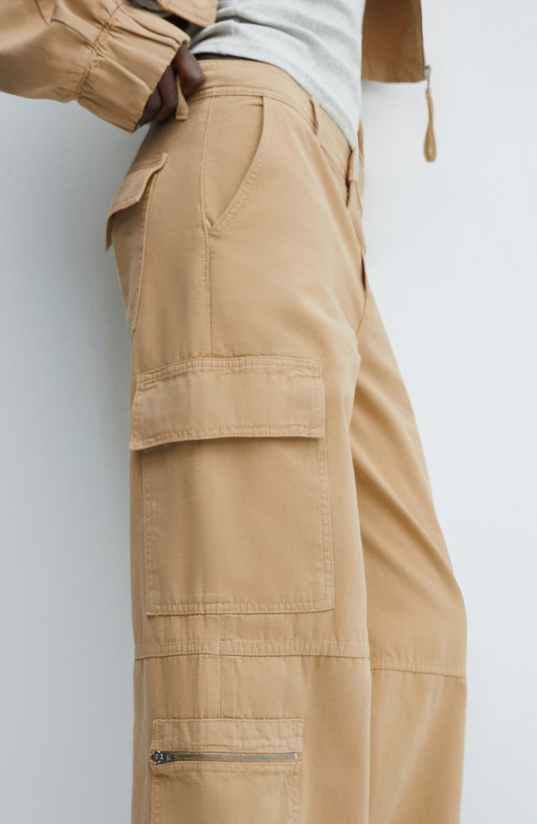 MANGO Cargo Cotton Pants, Alternate, color, 