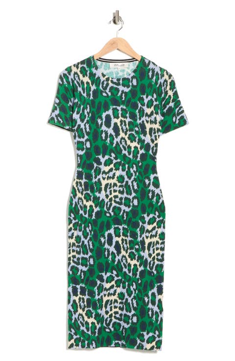 Florence Short Sleeve Cotton & Silk Midi Dress