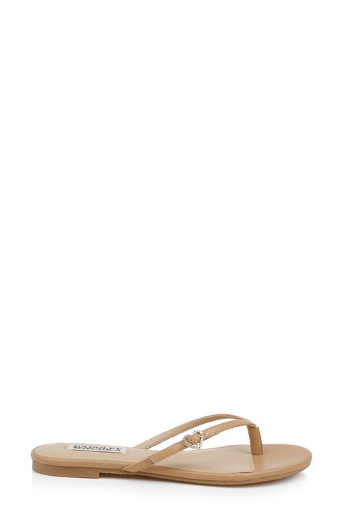 Shop Badgley Mischka Collection Dynah Flip Flop In Reed Leather
