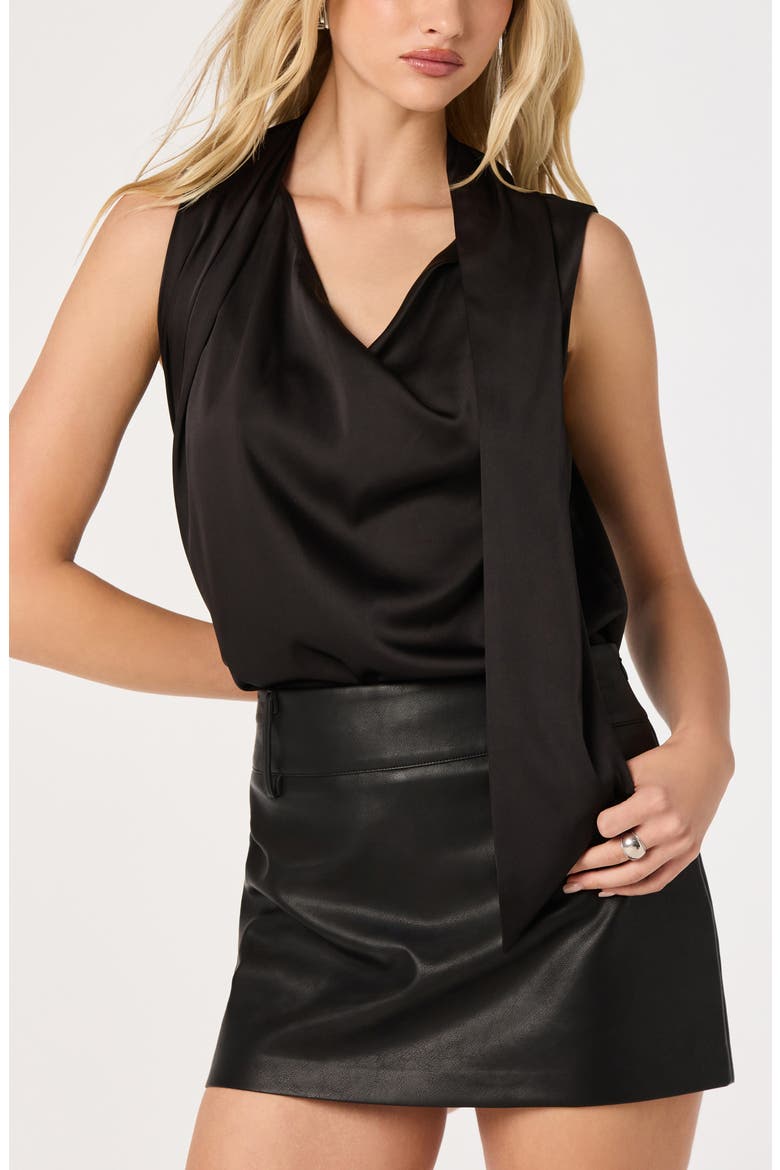 Sasha Cowl Neck Top, Alternate, color, BLACK