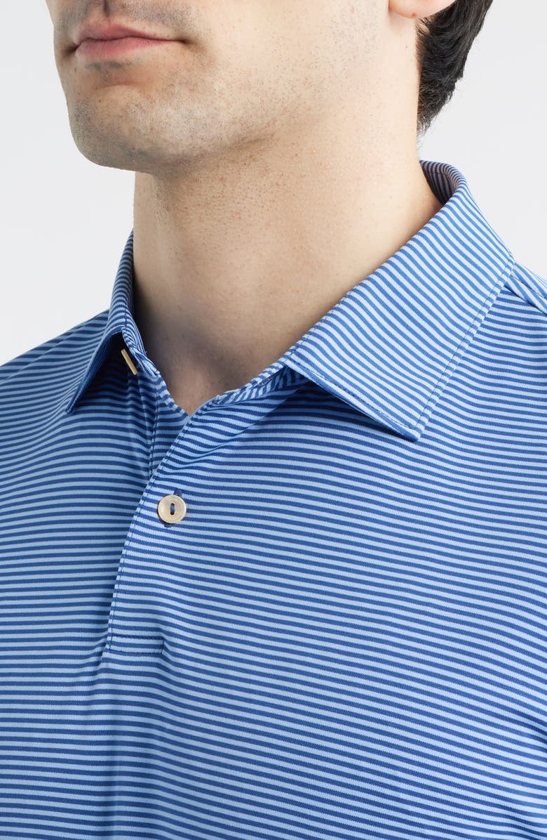 Peter Millar Market Stripe Featherweight Performance Polo, Alternate, color, Windsor Blue