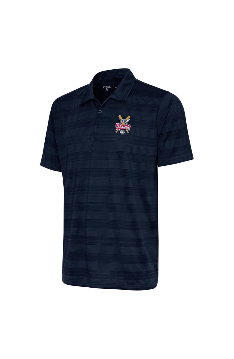 ANTIGUA Men's Antigua Navy Indianapolis Clowns Compass Polo, Main, color, 