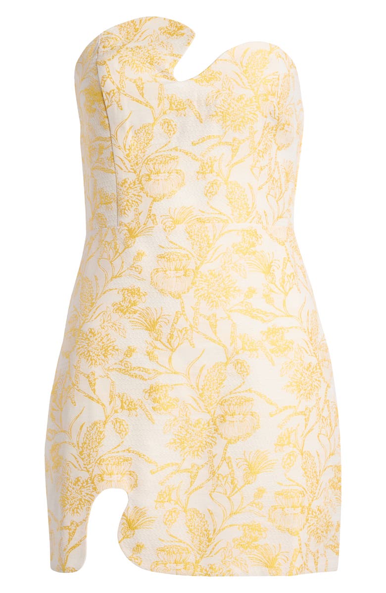 Amanda Uprichard Puzzle Texture Strapless Minidress, Alternate, color, 