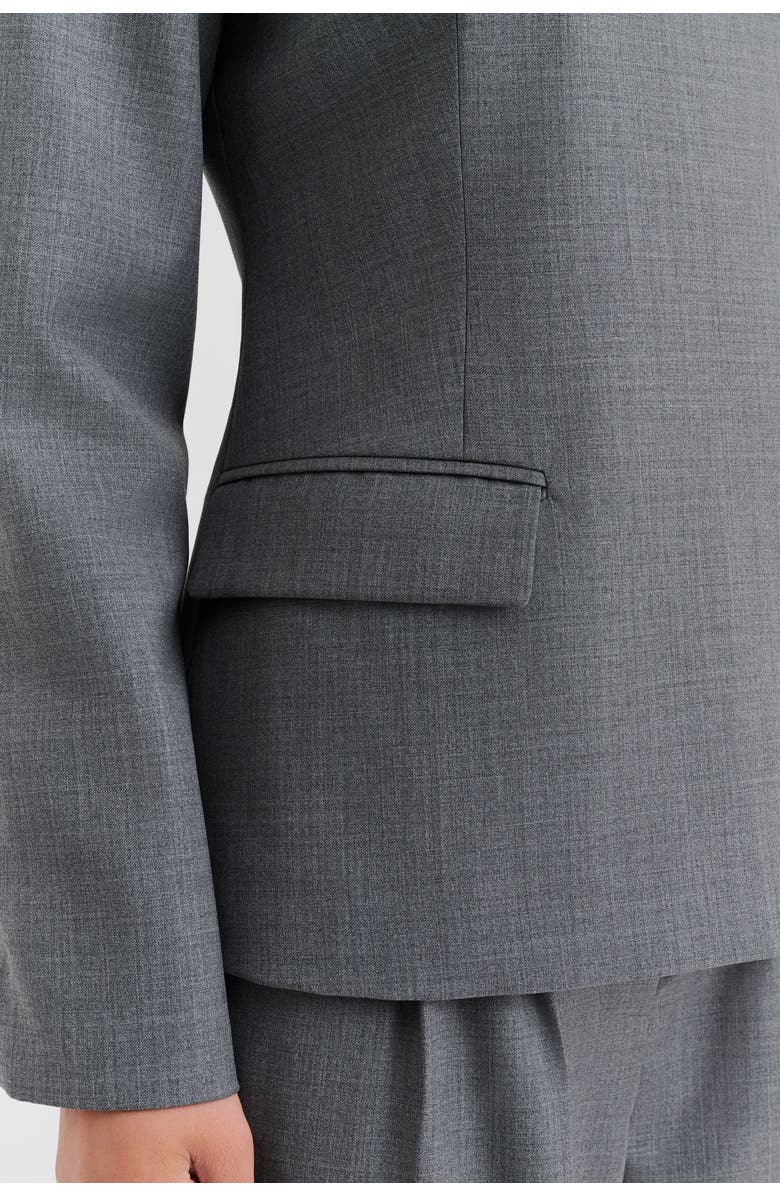 Malina Athina Tailored Long Sleeve Blouse, Alternate, color, Grey