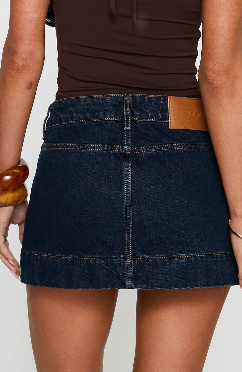 Princess Polly Warna Low Rise Denim Miniskirt, Alternate, color, 