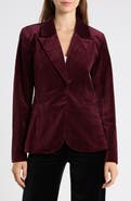 Good American Sculpted Velvet Blazer