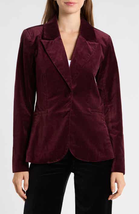 Sculpted Velvet Blazer