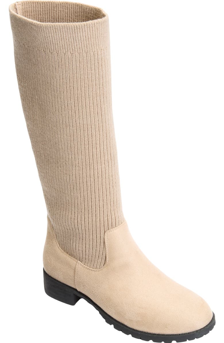 Comfortview The Antonella Tall Calf Boot, Alternate, color, Oatmeal