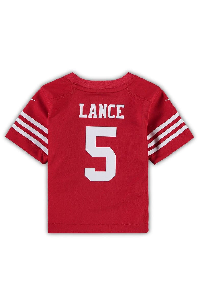 Nike Infant Nike Trey Lance Scarlet San Francisco 49ers Player Game Jersey, Alternate, color, 