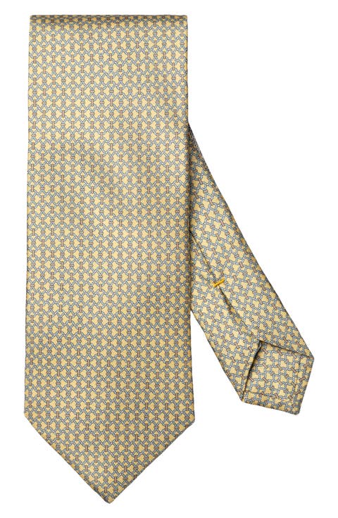 Chain Pattern Silk Tie