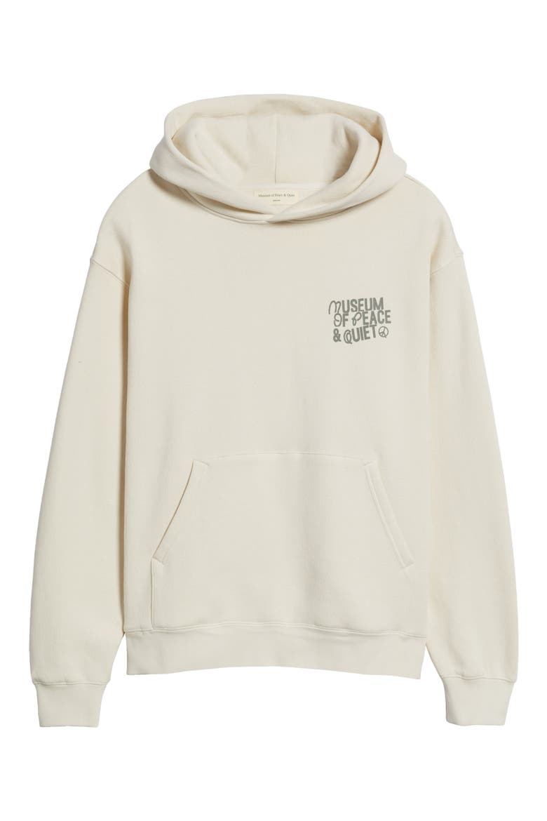 Logo Cotton Graphic Hoodie, Alternate, color, BONE