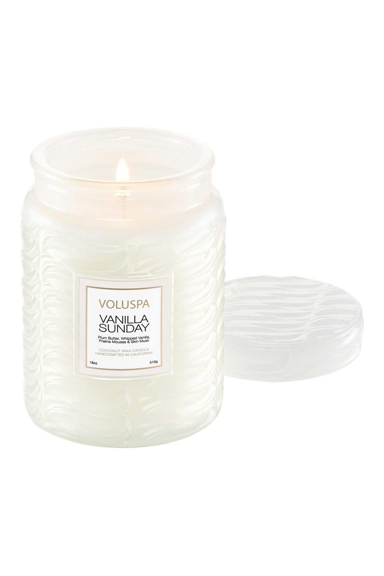 Vanilla Sunday Large Jar Candle, Alternate, color, VANILLA