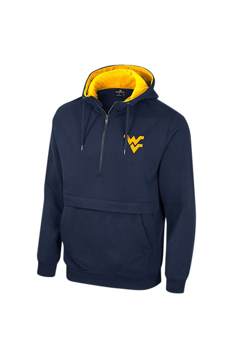 COLOSSEUM Men's Colosseum Navy West Virginia Mountaineers Half-Zip Hoodie, Alternate, color, Navy