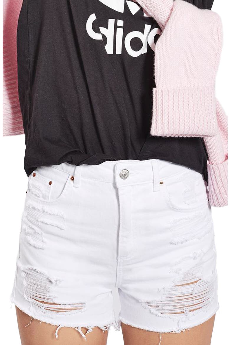 Mom Shorts, Main, color, WHITE