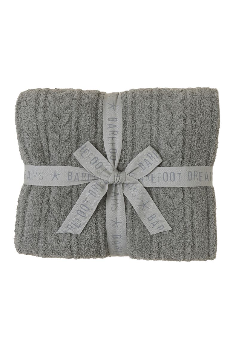 CozyChic® Cable Throw Blanket, Main, color, LAUREL GREEN