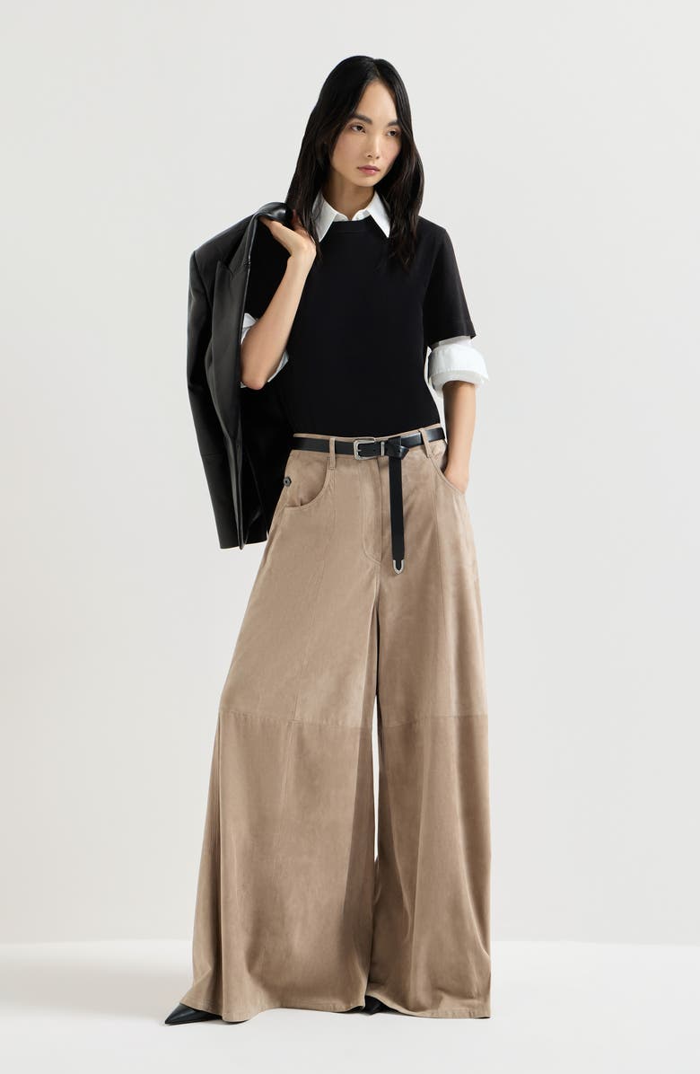 Brunello Cucinelli Jersey T-shirt, Alternate, color, Black