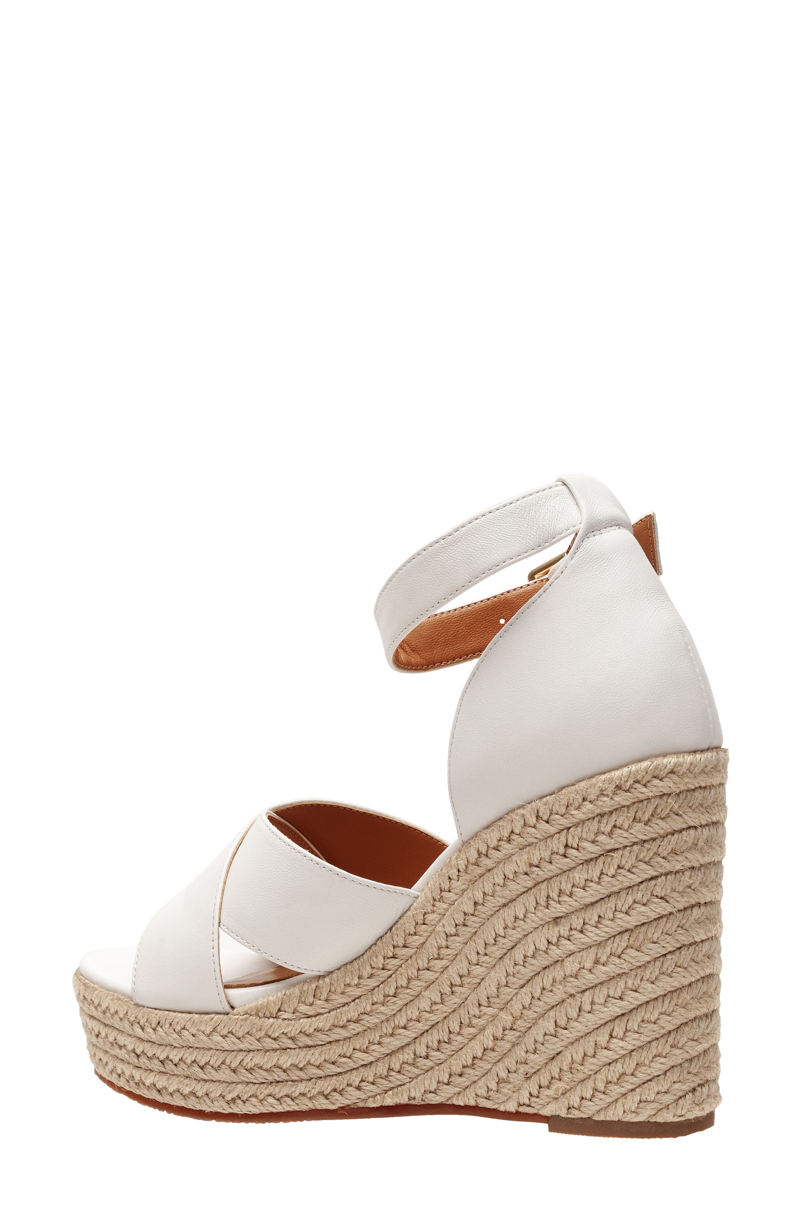 Gemi Platform Wedge Sandal, Alternate, color, WHITE