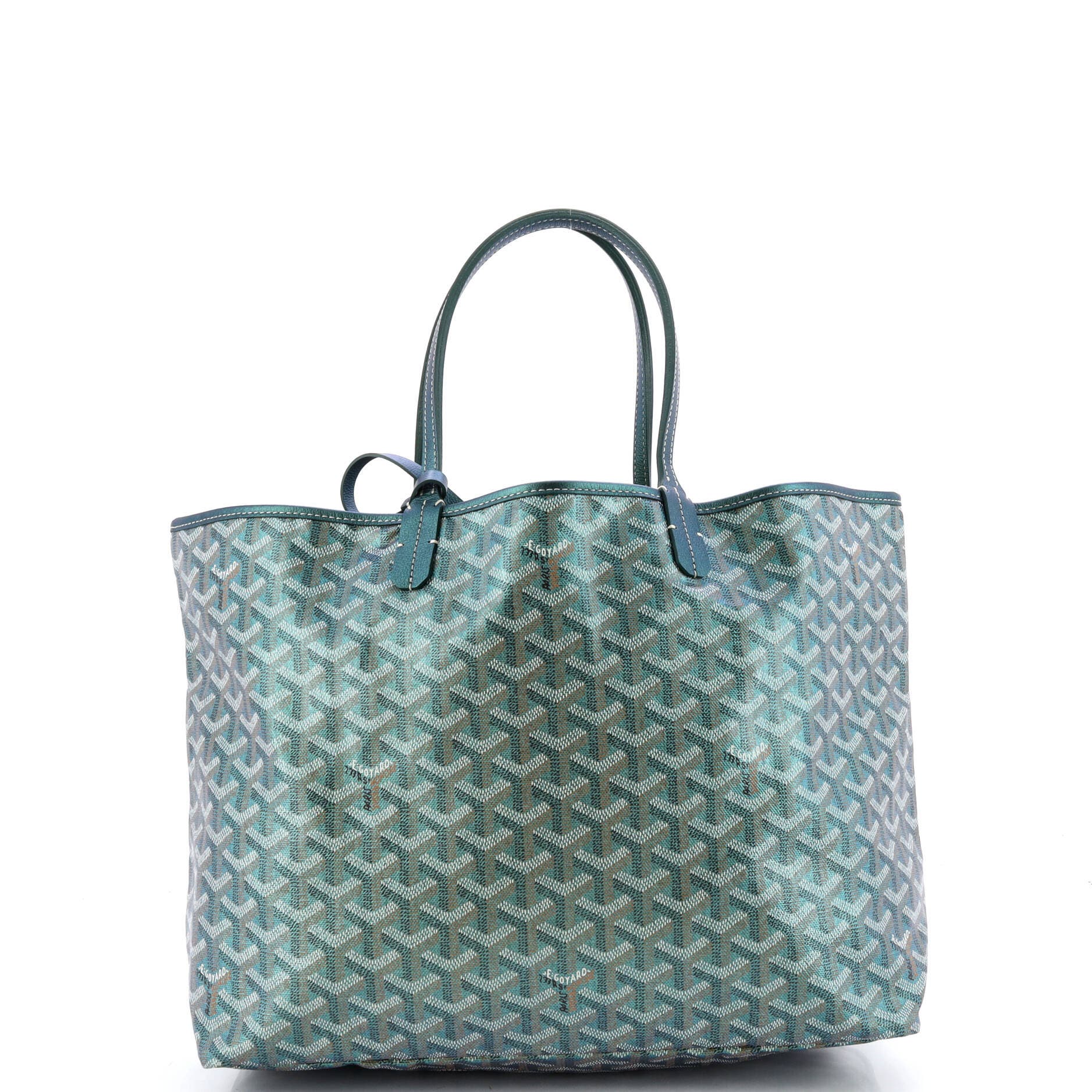 Saint Louis Tote Iridescent Coated Canvas PM, Alternate, color, Green