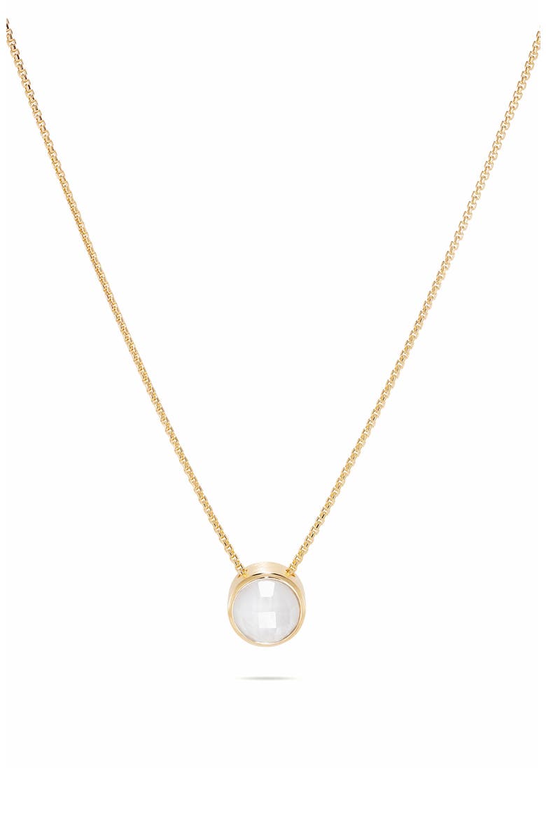 Signture Midi Pendant Necklace, Main, color, IRIDESCENT PEARL/ GOLD