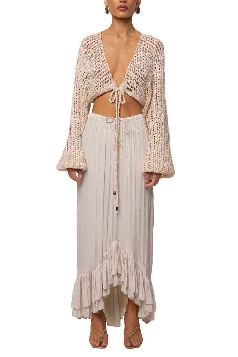 Sun And Sand Maxi Skirt, Alternate, color, Ivory