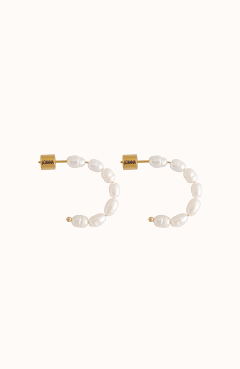 Pearl Hoop Earrings