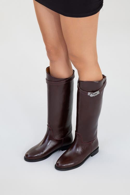 Prologue Shoes Yoko Knee High Boot In Brown