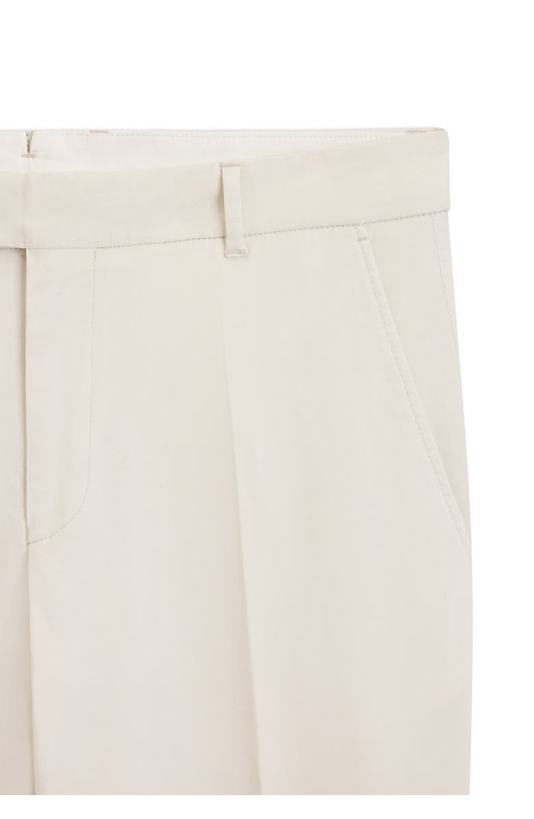 BOSS Perin Flat Front Trousers, Alternate, color, Open Whte