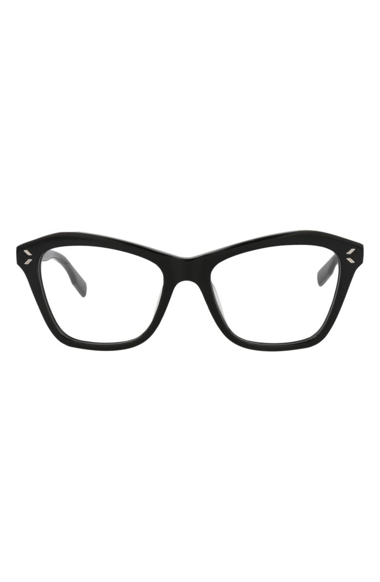 McQueen 52mm Cat Eye Optical Glasses, Main, color,