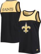 STARTER Men's Starter Black/Gold New Orleans Saints Team Touchdown Fashion Tank Top