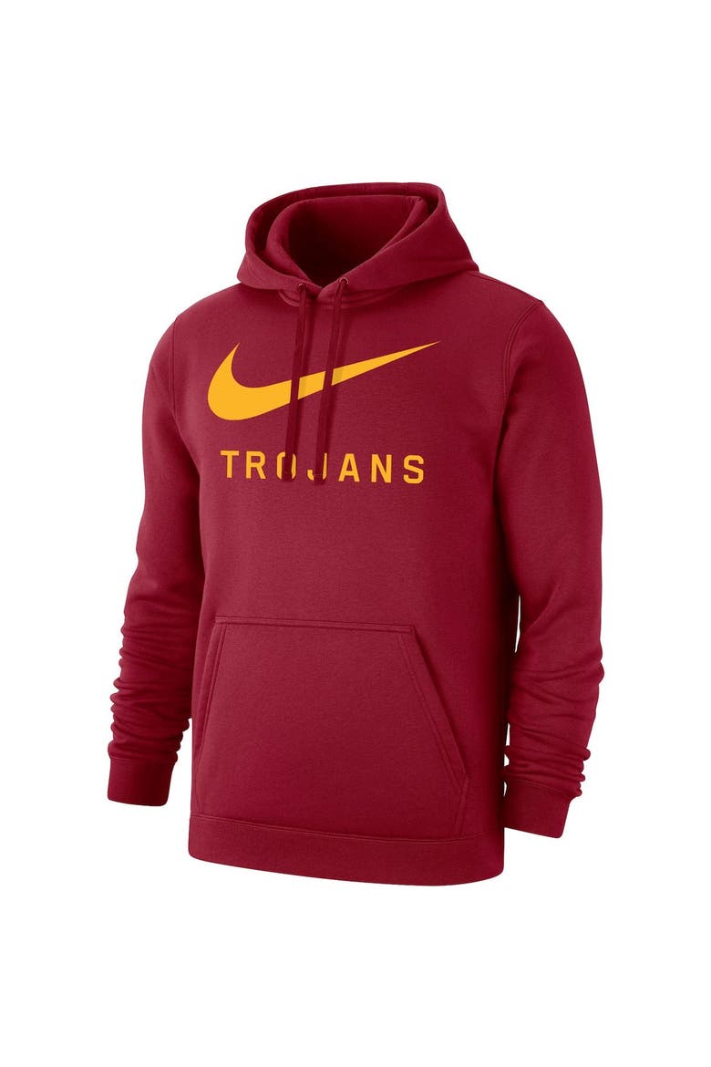 Men's Nike Cardinal USC Trojans Big Swoosh Club Pullover Hoodie, Alternate, color, Cardinal