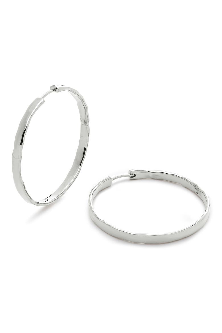 MV Siren™ Muse Wave Hoops, Main, color, STERLING SILVER