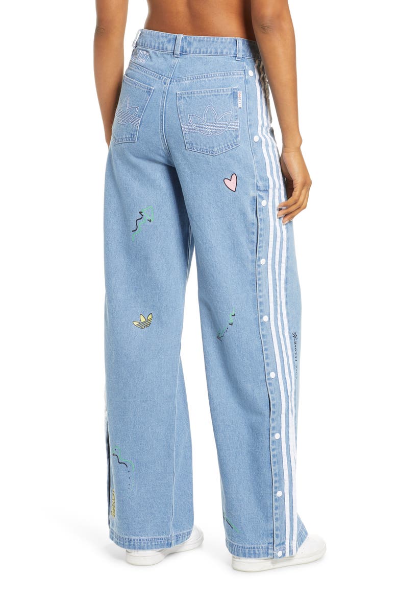 Denim Track Pants, Alternate, color, CLEAR SKY