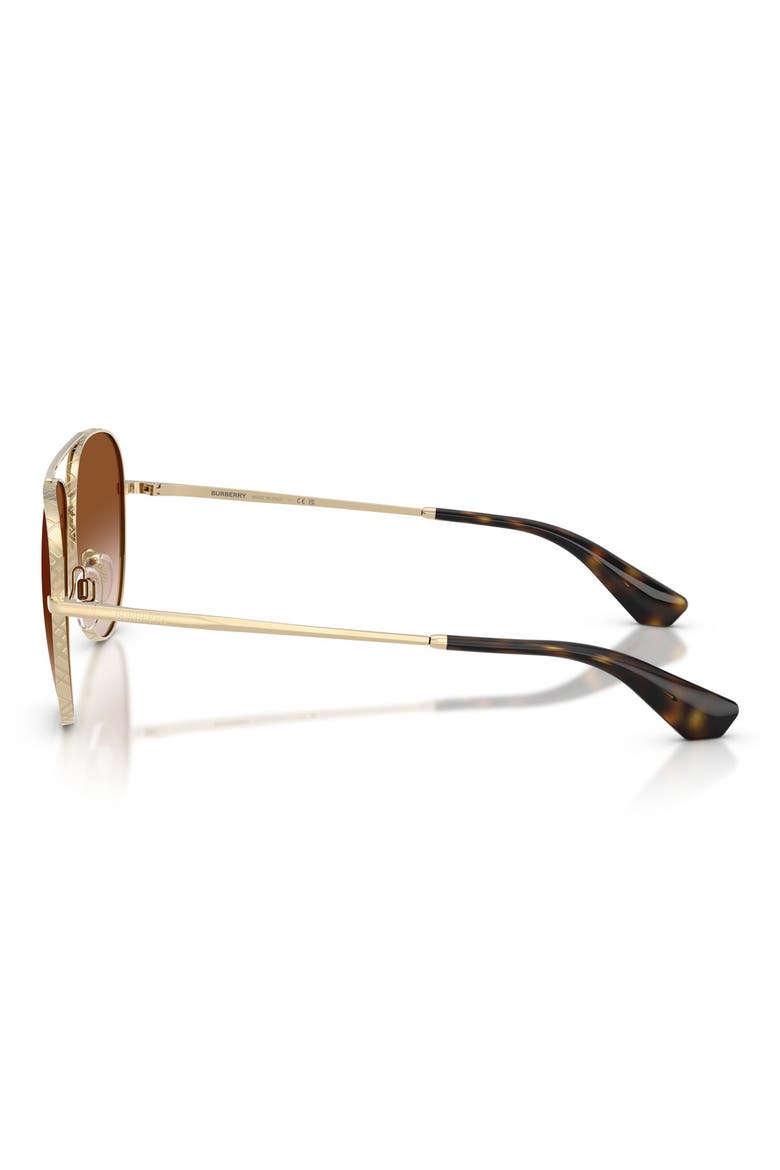 59mm Pilot Sunglasses, Alternate, color, LIGHT GOLD / BROWN GRADIENT