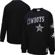 Mitchell & Ness Men's Mitchell & Ness Black Dallas Cowboys Training Camp Vintage Logos Long Sleeve T-Shirt