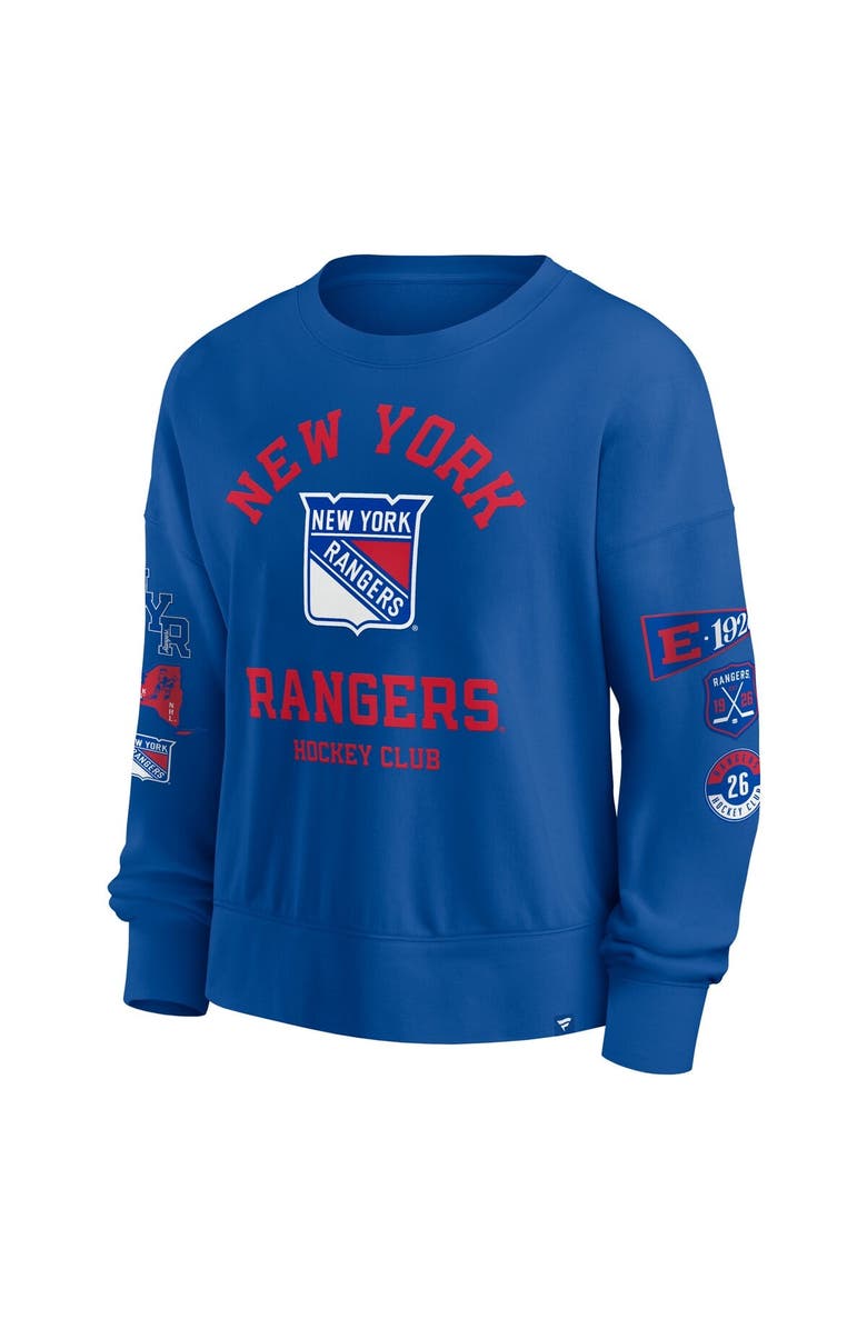 FANATICS Women's Fanatics Blue New York Rangers Go Team Pullover Sweatshirt, Alternate, color, Blue