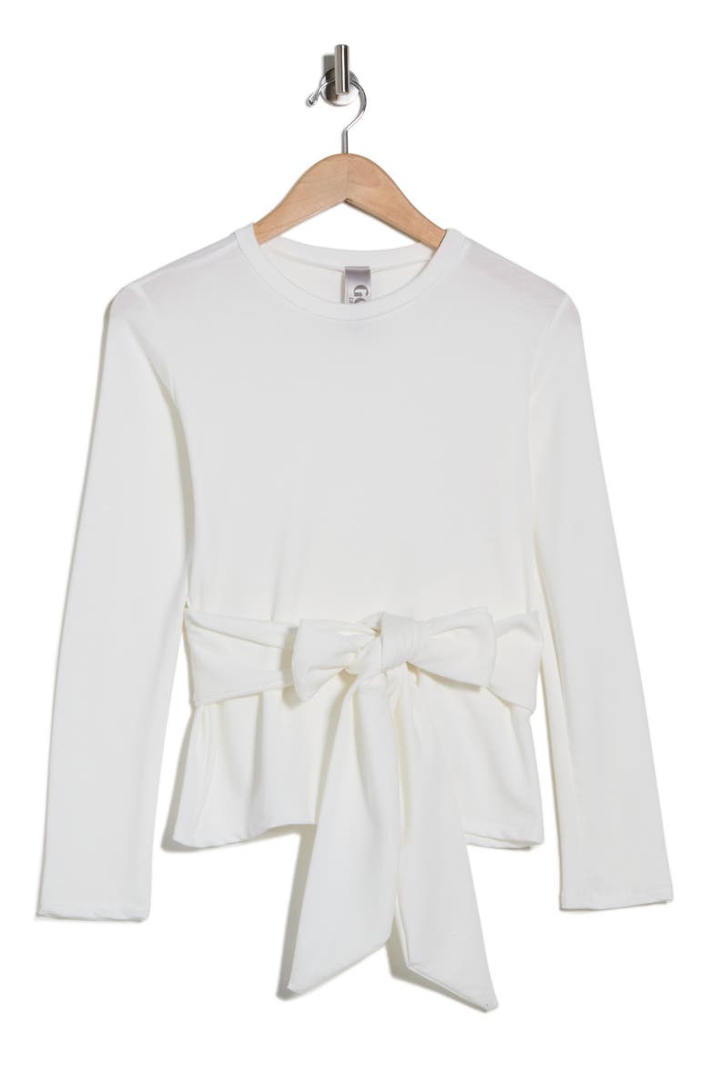 Tie Front Knit Sweater, Alternate, color, WHITE