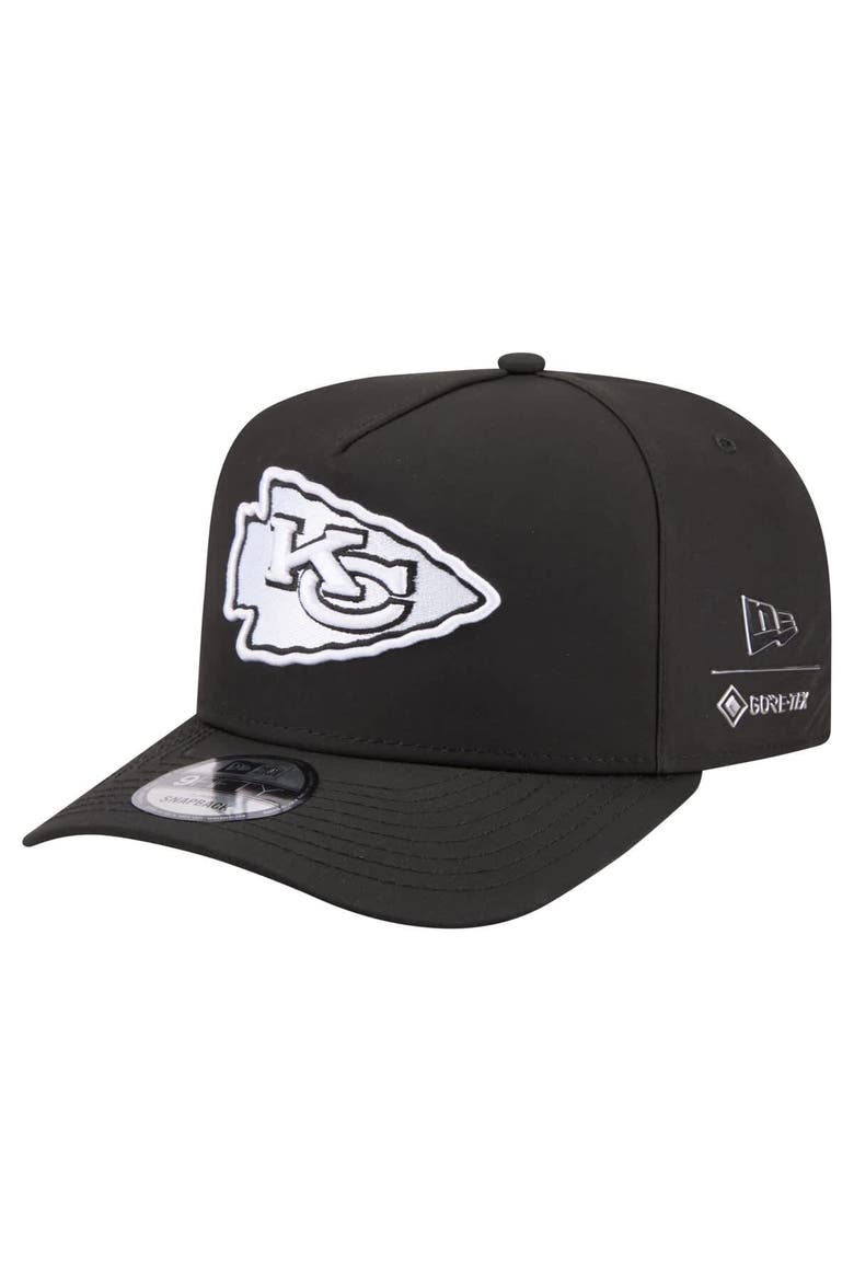 Men's New Era  Black Kansas City Chiefs Gore-Tex A-Frame 9FIFTY Adjustable Hat, Main, color, Black