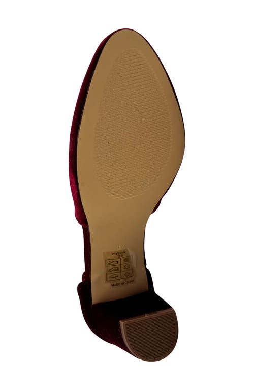 Chelsea Crew Oren Crossover Pump In Burgundy Velvet