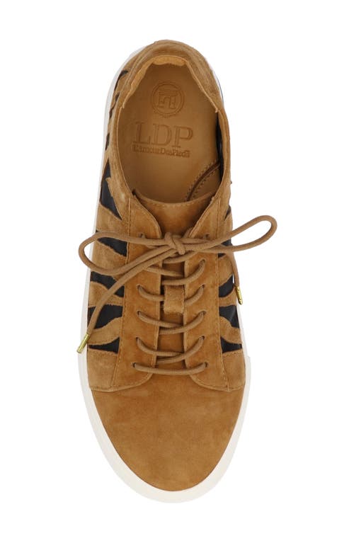 L'amour Des Pieds Keaton Mesh Cutout Platform Sneaker In Coffee/black